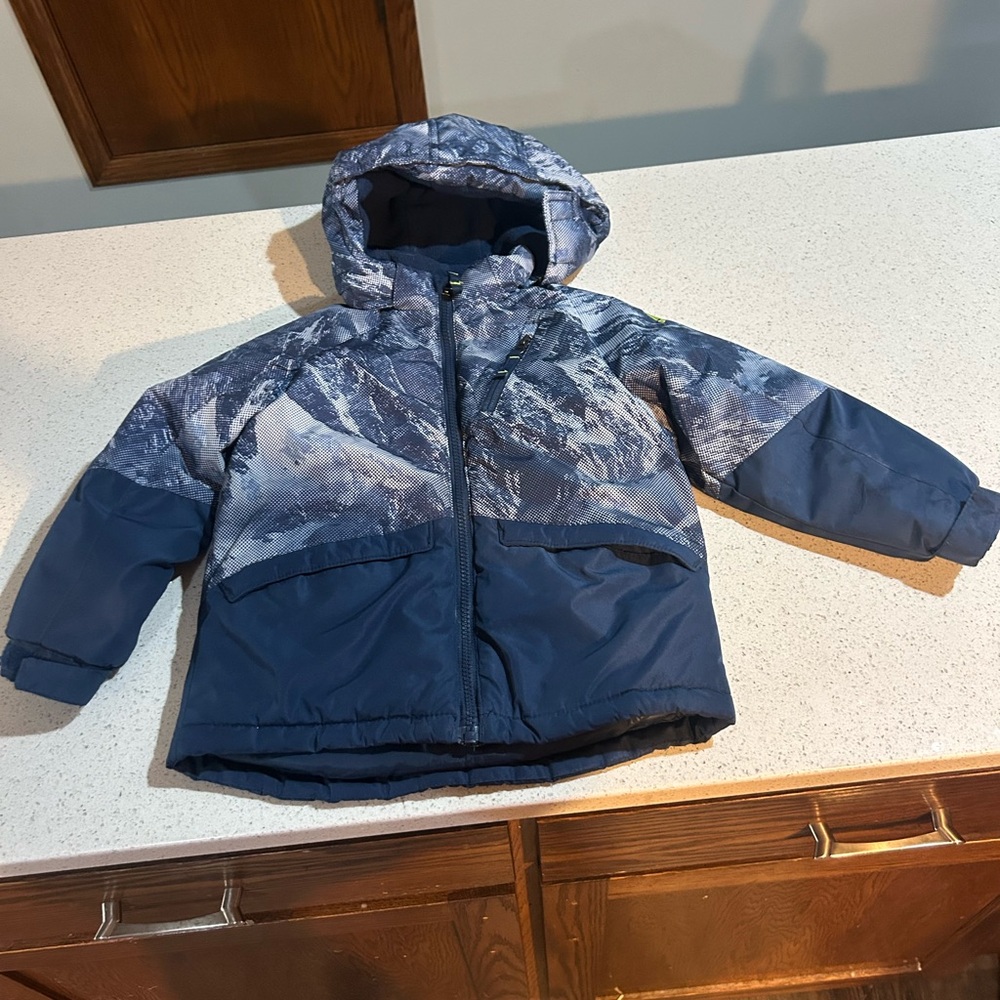 Snozu Kids Puffer Jacket - Blue and Gray